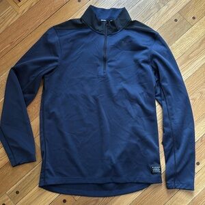 Nike Golf Men Pull-over Quarter Zip Dri-Fit Navy Blue Black Size Small
